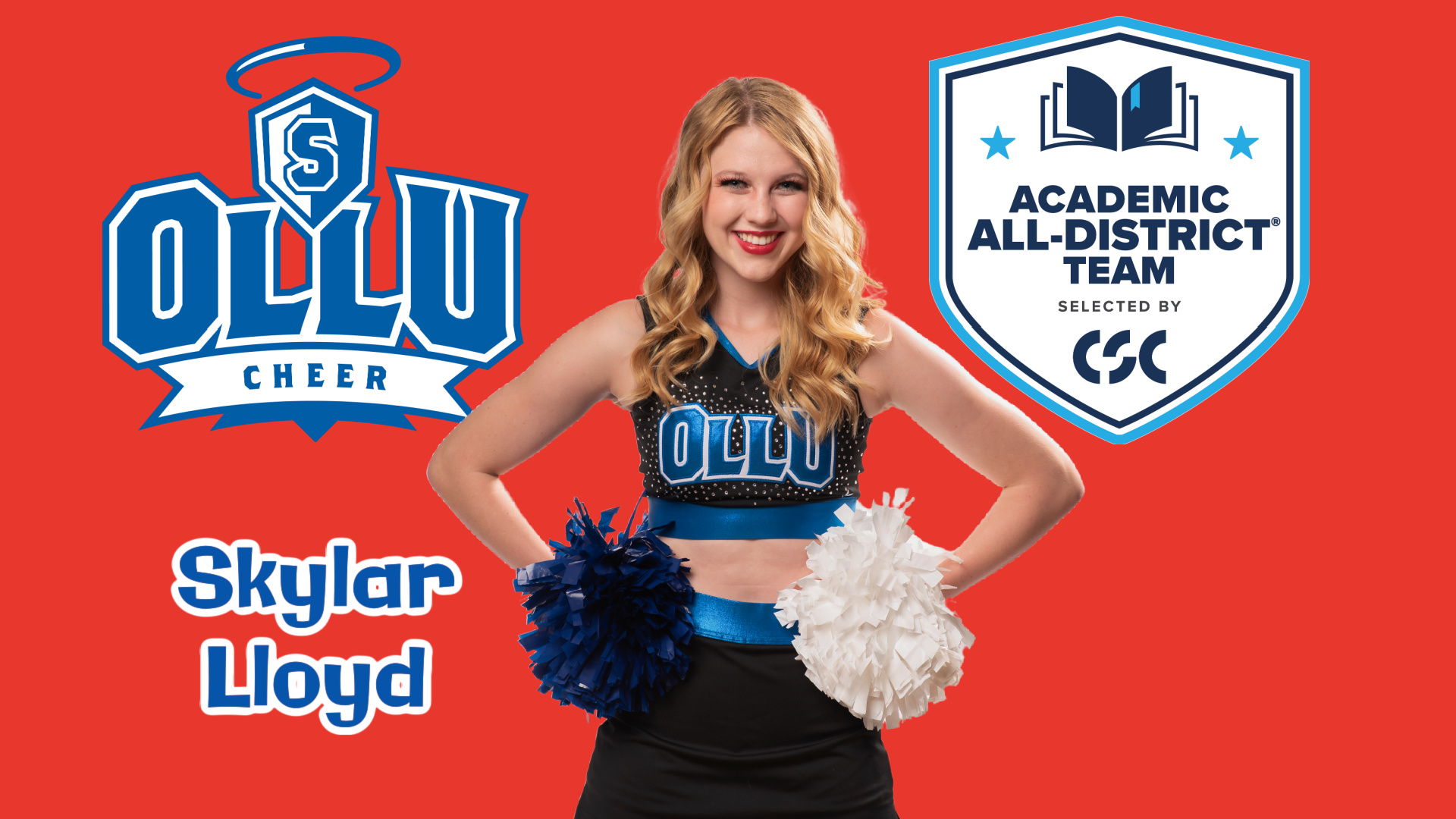 OLLU Cheer's Skylar Lloyd Earns Academic All-District Honors
