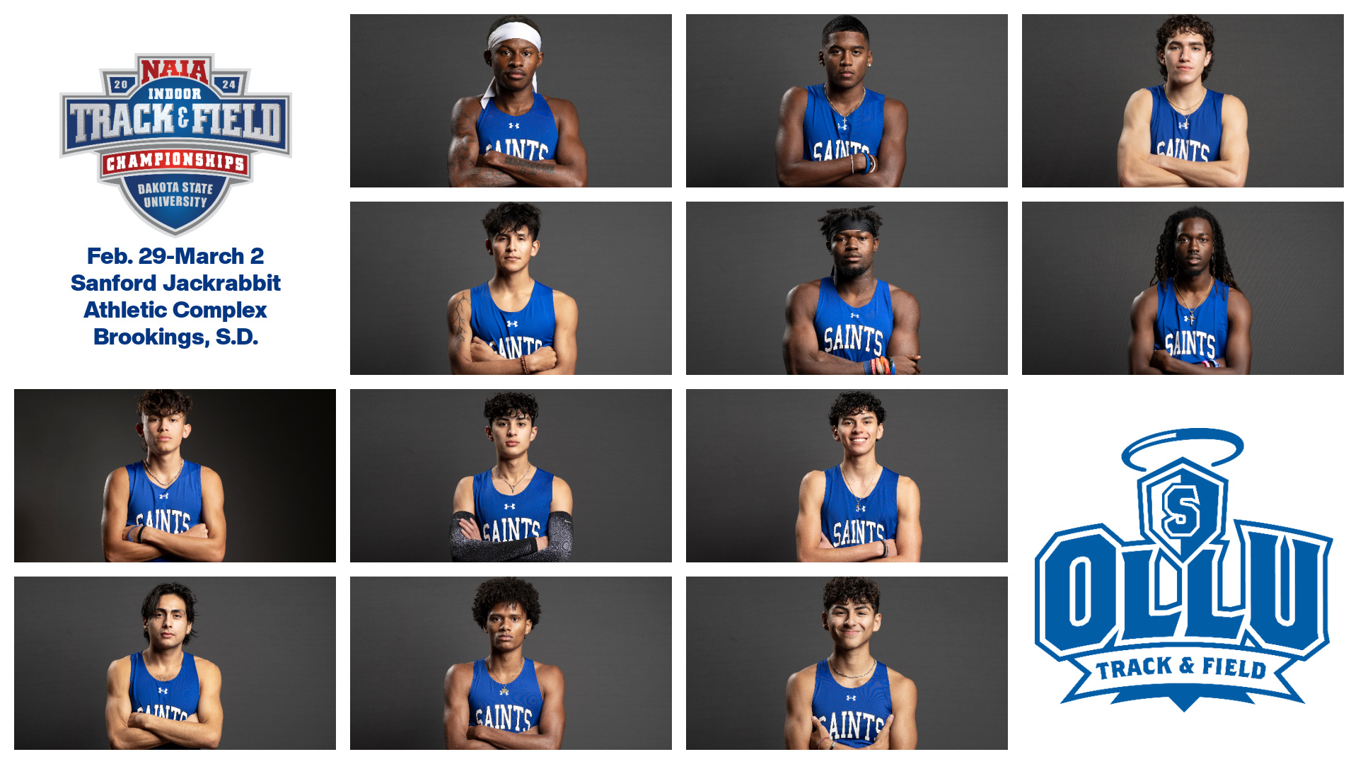Twelve Saints Men Will Compete at the NAIA Indoor Track and Field Championship