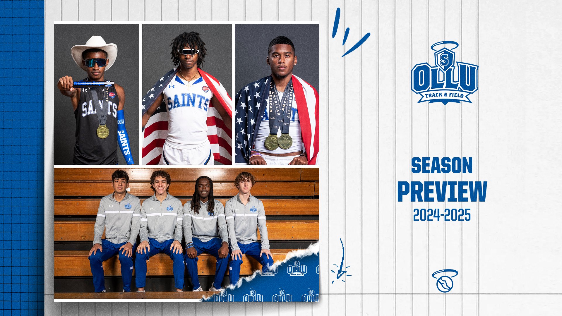 Pictured are NAIA All-Americans Jalen Bell, Troy Stinson and Richard Davis, as well as seniors Diego Moran, Joseph Gonzalez, De'Jon Lewis and Kruz Malesich.