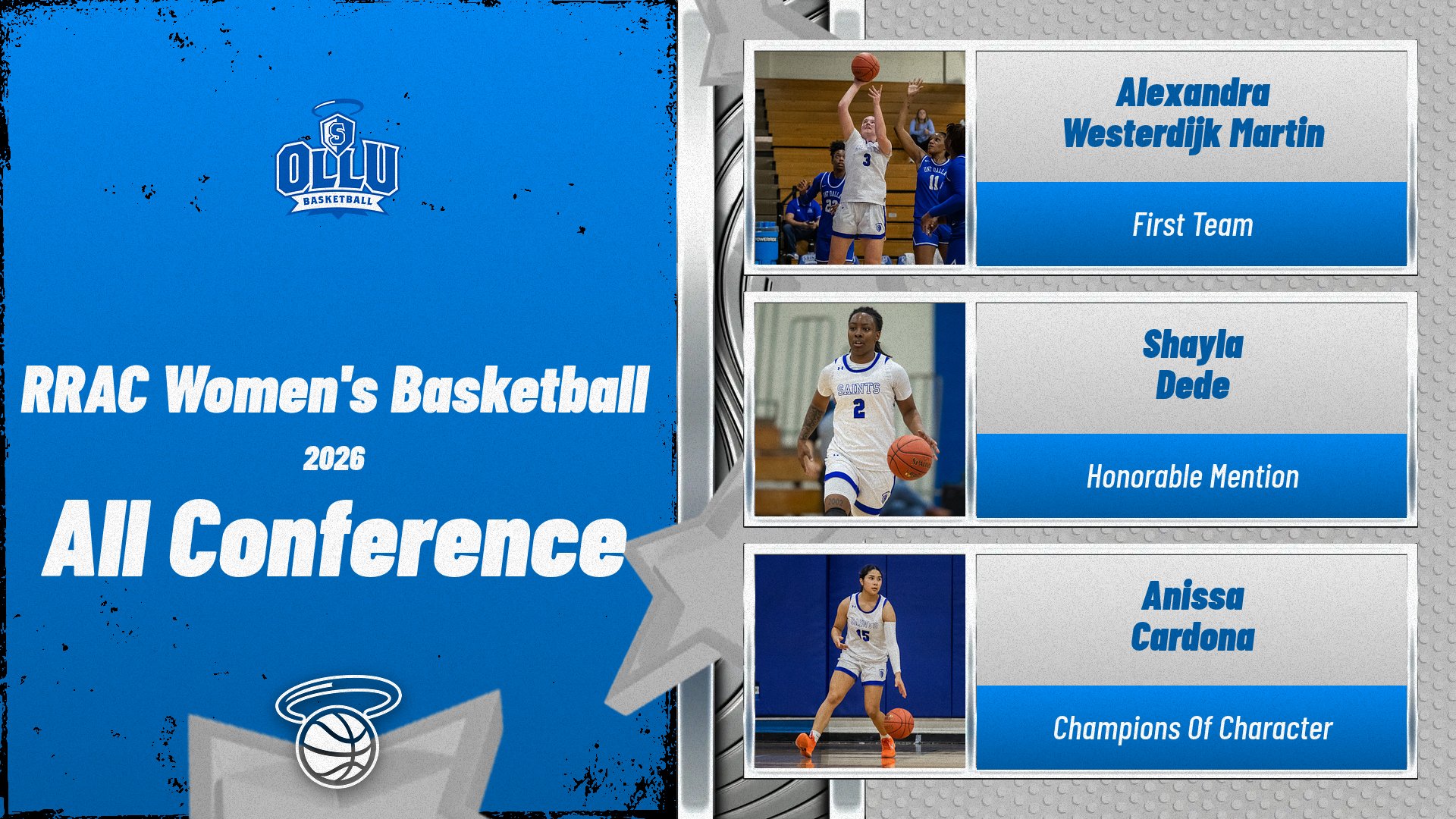 Three Saints Earn RRAC Women's Basketball All-Conference Honors